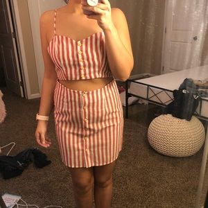 2 piece striped outfit